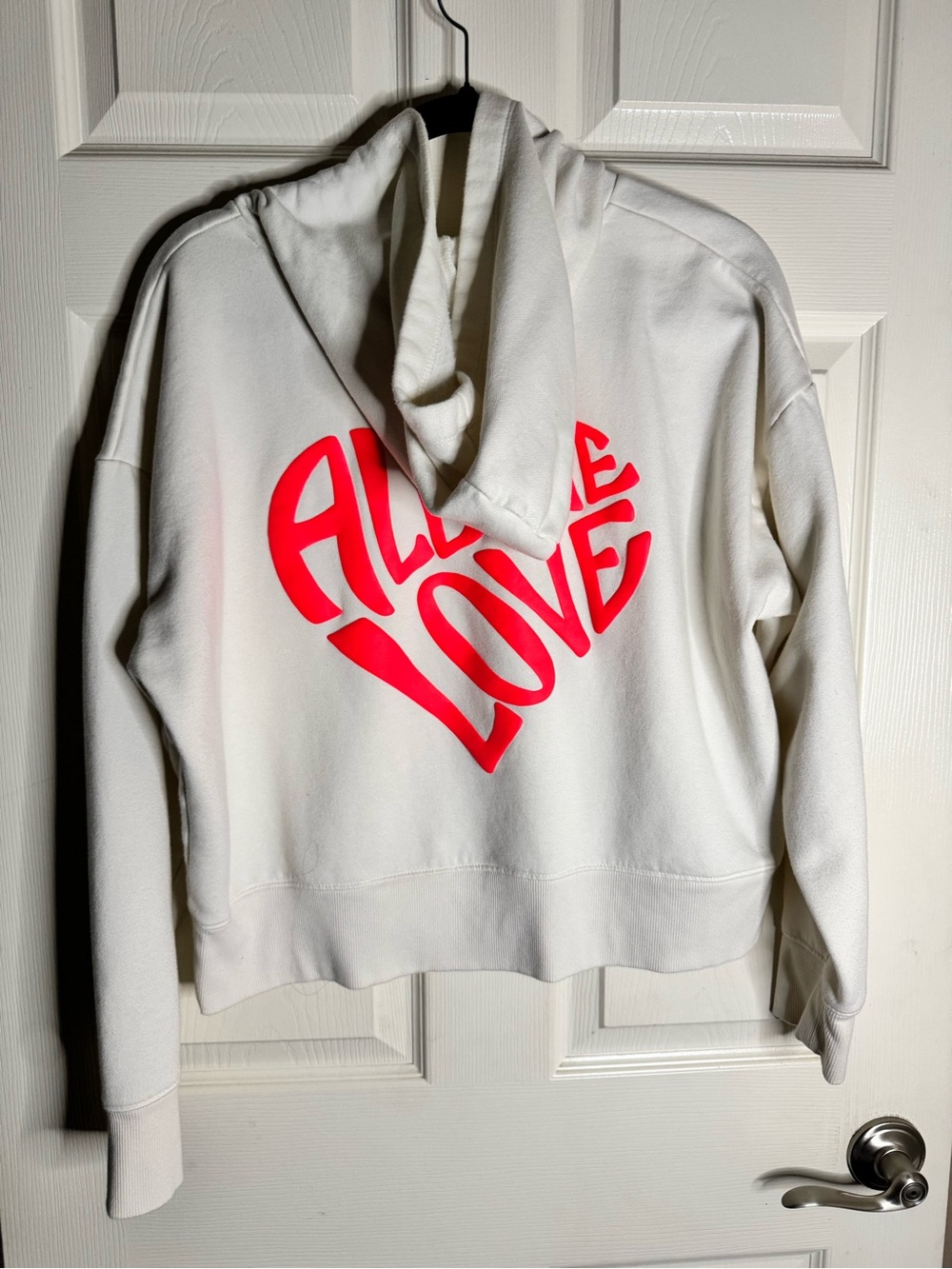a new day White Hoodie with Pink Heart Chest Accent - Picture 3 of 5